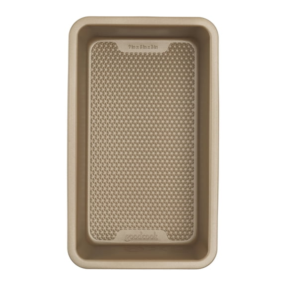 GoodCook Bestbake Nonstick Textured Carbon Steel Loaf Pan, 9" x 5", Bronze, Bake, Baking