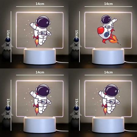 

WAGZOQN Astronauts 3D Night light Table Desk Decor the Birthday Gift