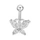 thumbnail image 2 of Anillo de ombligo de acero inoxidable Anillo de ombligo de mariposa brillante Clavo de ombligo Wmkox8yi sjalhkljlk1364, 2 of 2