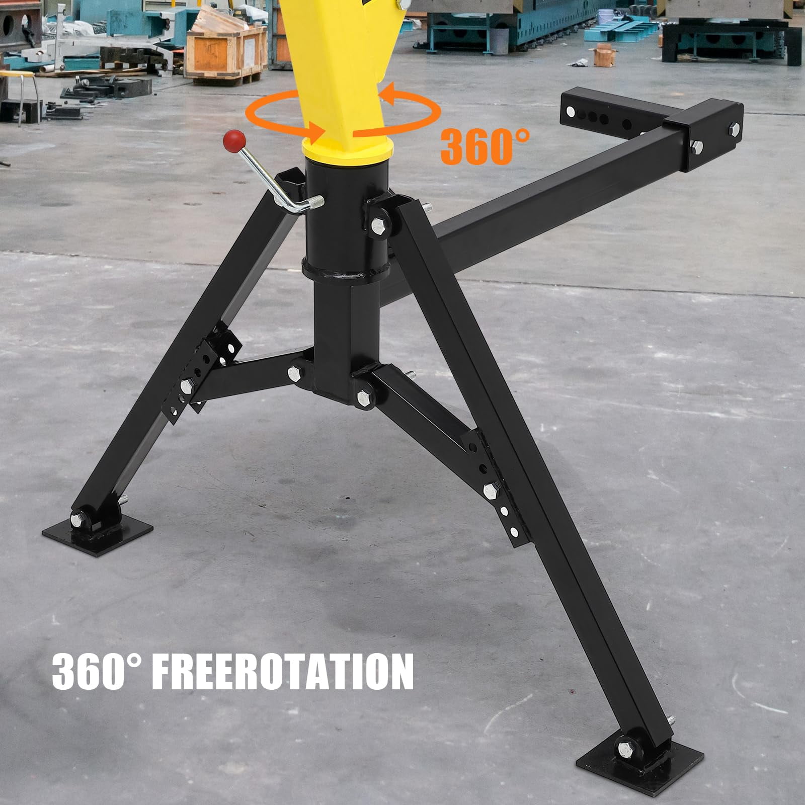 Garvee Hydraulic Pickup Truck Crane, 1000 lbs Capacity, 360°Swivel, Hitch Mounted Crane with 3 Adjustable Capacities of 500 Lbs, 750 Lbs and 1000 Lbs for Lifting Goods in Construction, Industry