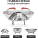 thumbnail image 3 of Vaporera de acero inoxidable, cesta de vapor plegable para verduras, fácilmente ajustable a diferentes ollas y sartenes, para alimentos y cocinar verduras o cesta de frutas JAMW Sencillez, 3 of 5