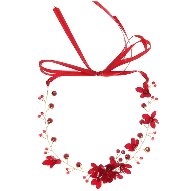 Shisuyan Bandeau Fleuri Mariage Bandeau de Mariée Accessoire Cheveux pour Adolescente