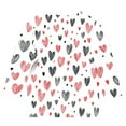thumbnail image 4 of Annhoo Valentine's Day Tops for Kids Three Quarter Sleeve Round Neck Cute Print Graphic Shirts Casual Clothes, 4 of 4