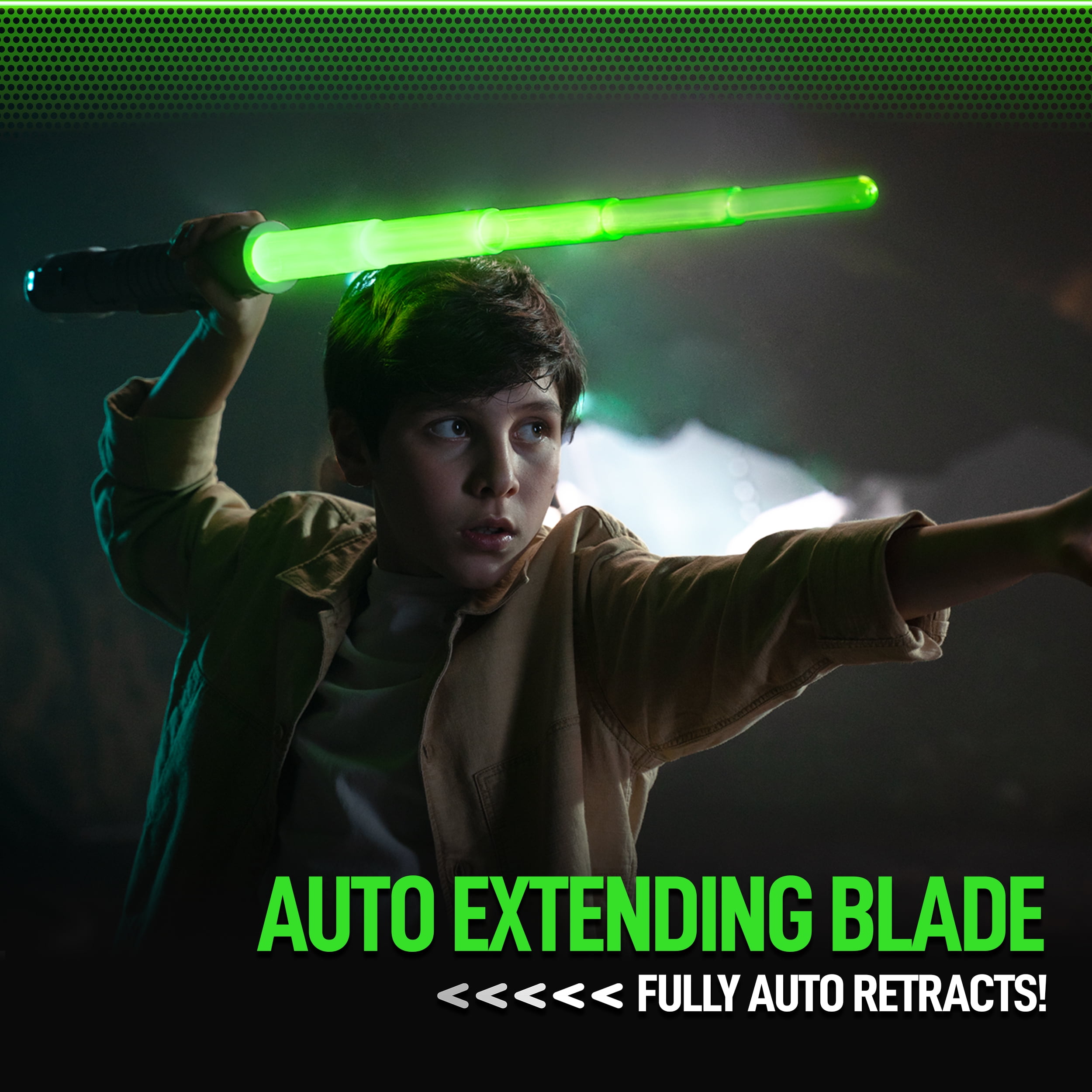 Power Saber Energy Blade Green with Realistic & Safe Battle Action Suitable for Fans of all Ages