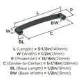 thumbnail image 3 of Amerock Rift 5-1/16 inch Center-to-Center Matte Black Cabinet or Furniture Pull, 25 Pack, 3 of 4