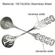 thumbnail image 2 of 2Pcs Vintage Coffee Stirrer Spoon 18/10(304) Stainless Steel Slotted Sugar Spoon Retro Hollow Out Handle Teaspoon for Dessert Ice Cream Stirring Soup Milk, 2 of 5