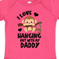 thumbnail image 4 of Inktastic Monkey I Love Hanging out with My Daddy Boys or Girls Baby Bodysuit, 4 of 5