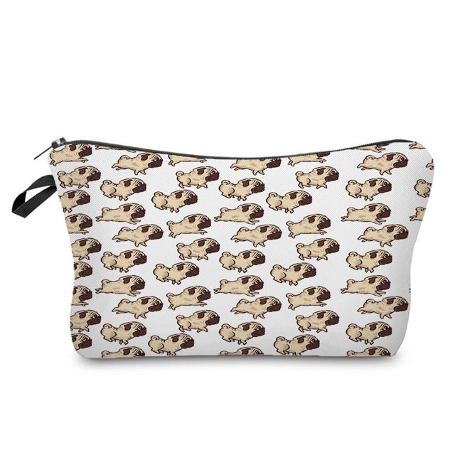 Bolsa de cosméticos informal con dibujo de ardilla para mujer, Neceser de maquillaje con patrón encantador de Animal, estuches portátiles para lápices, bolsa de aseo con transferencia de calor, nuevo Fivean unisex