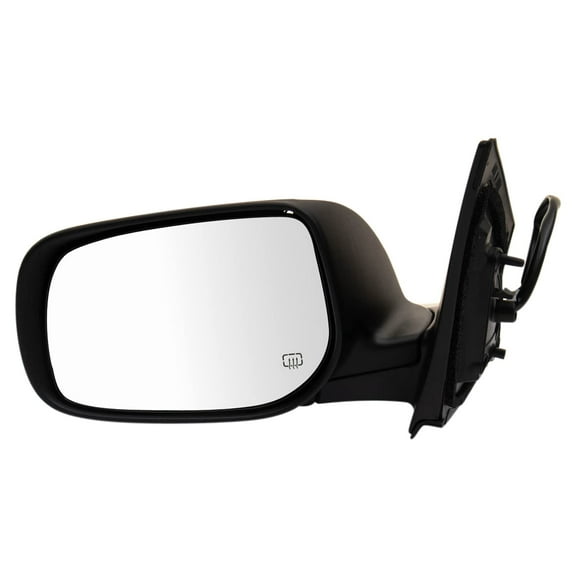 TRQ Side View Mirror Power Heated Smooth Black Driver for 09-13 Toyota Corolla MRA06078