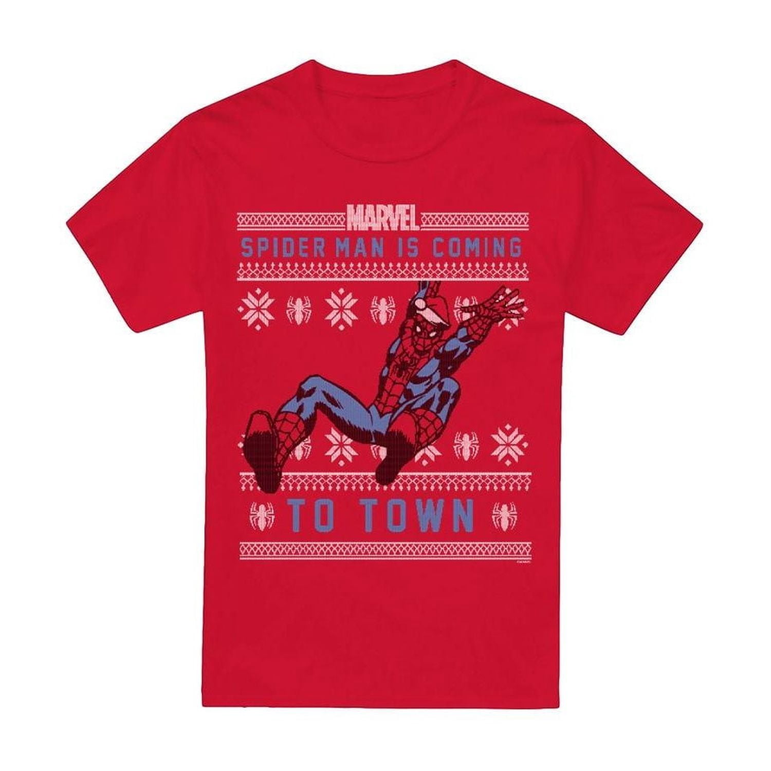 Spider-Man Chandail de Noël pour Hommes T-Shirt