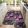 thumbnail image 4 of Kitchen Rugs Sets Of 2,Purple Camo Tree Branch Pattern Anti Fatigue Kitchen Mat Rugs Non Slip Washable,Decorative Kitchen Floor Mats for Kitchen,Sink,Laundry,17"x47"+17"x47", 4 of 5