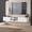 White, variant on White Floating TV Stand - Modern Under TV Shelf & Floating Entertainment Center - Space Saving Media Console TV Stands for Living Room