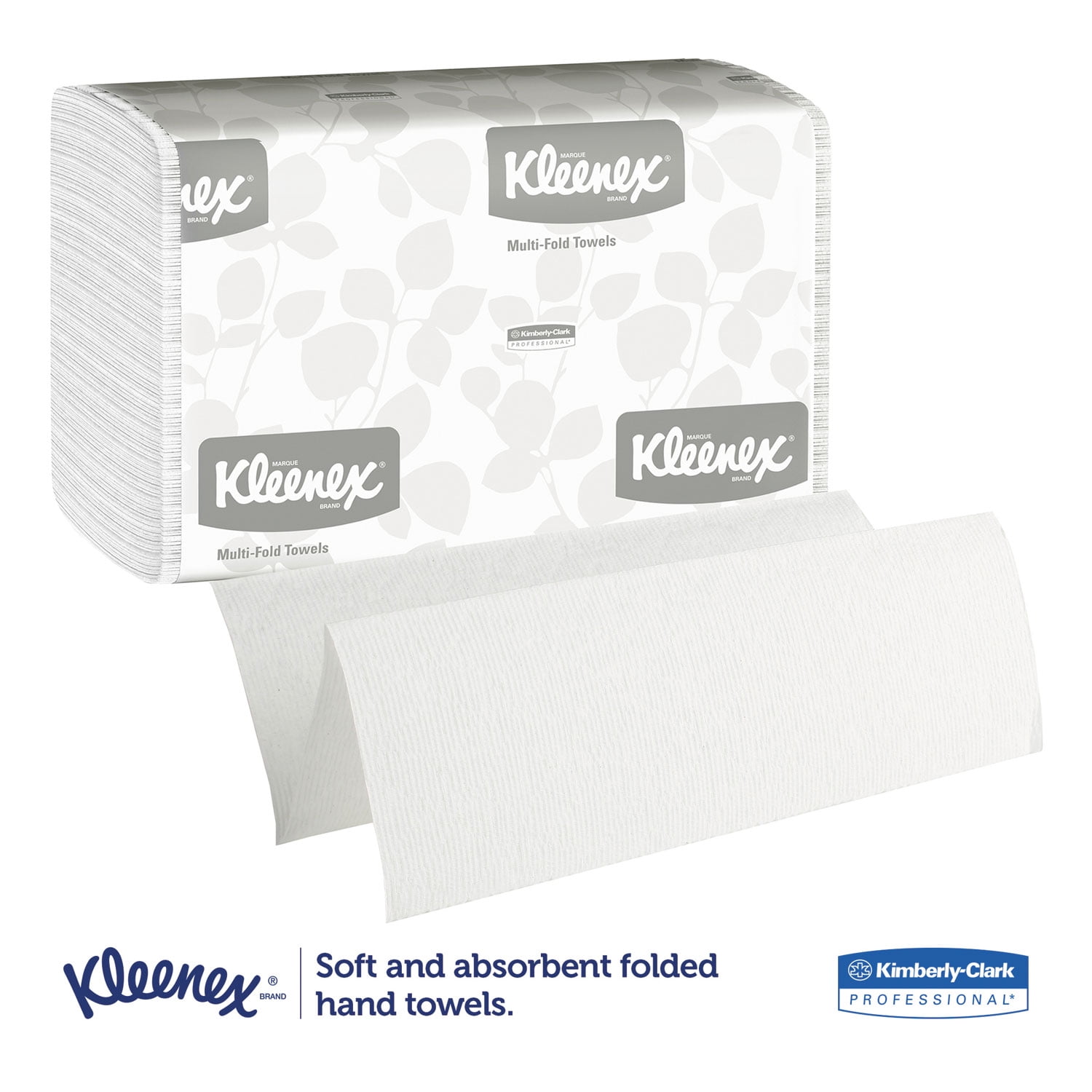Kleenex Multi-Fold Paper Towels, 9.2 x 9.4, White, 150/Pack, 16 Packs/Carton -KCC01890 - 1
