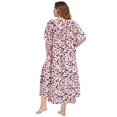 thumbnail image 4 of Women's Nightgown Cotton Sleepshirts Short Sleeve Nightshirt Loose Comfy Pajama Plus Size, 4 of 9