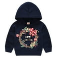 thumbnail image 2 of IROINNID Toddler Sweatshirt Print Pullover Boys And Girls Sweater Santa Claus Jacket Long Sleeve Christmas,Navy, 2 of 8