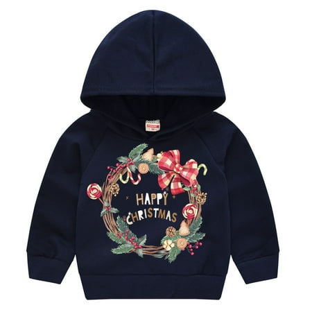 

Lanhui Children s Print Pullover Boys And Girls Sweater Santa Claus Children s Jacket Long Sleeve Christmas Sweatshirt