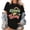 Black-1, variant on Women's St. Patrick's Day T Shirt Graphic Tees Tops with Happy Go Lucky Rainbow Design Short Sleeve Black S-5XL