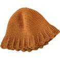 thumbnail image 5 of CoCopeaunts Bucket Hats for Women Hand Crochet Knitted Fisherman Hat Female Version Casual Outdoor Warm Beanie Hat Ruffle Brim, 5 of 8