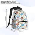 thumbnail image 4 of Haiem Summer Stamp Lightweight Backpack for School, Classic Basic Water Resistant Casual Daypack for Travel with Bottle Side Pockets, 4 of 8