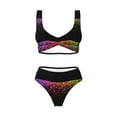 thumbnail image 4 of Daiia Colorful Sparkling Women's Bikini Set Two Piece Swimsuit High Waisted Bikini Adjustable Straps Bikini Perfect for Beach, Pool, and Summer Vacation-Large, 4 of 9