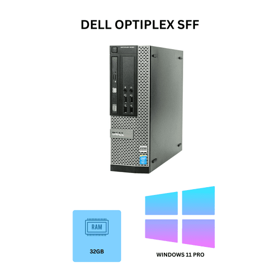 Restored Dell OptiPlex 9020 SFF Computer Desktop Intel Core i7 32GB Ram 1TB SSD Windows 11 Pro (Refurbished)