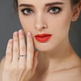 thumbnail image 4 of Braelynn Sterling Silver Black Cz Women Anniversary Band Ring Ginger Lyne Collection, 4 of 5