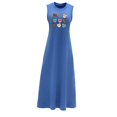 thumbnail image 3 of Vestido largo de verano para mujer, disfraz sencillo de adolescente, vestido de cuello redondo para calle SG, 3 of 7