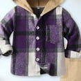 thumbnail image 5 of UYYX Boys Outfits Size 7 4T Boys Clothes Toddler Baby Boys Clothes Cotton Lattice Button Down Hooded Tops +Pants Boys Fall Winter Outfits, 5 of 5
