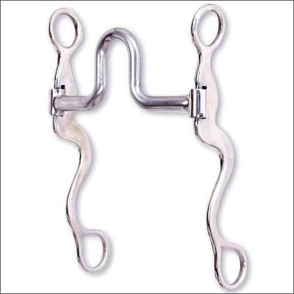 Classic Equine Performance Cavalry Shank Bit with Ported Mouthpiece - 8-inch Shank