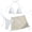 White, variant on Qiopertar Women's Bikini Swimsuit Three-Piece Set Two-Piece Beach Vacation Swimwear Stylish Fashion Casual Comfy Poolside Summer Swim Suit, Brown M