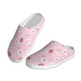 thumbnail image 2 of Balery Hand Drawn Strawberry Pattern Women's Fuzzy Memory Foam Slippers Fluffy Winter House Shoes Indoor and Outdoor-44/45, 2 of 7