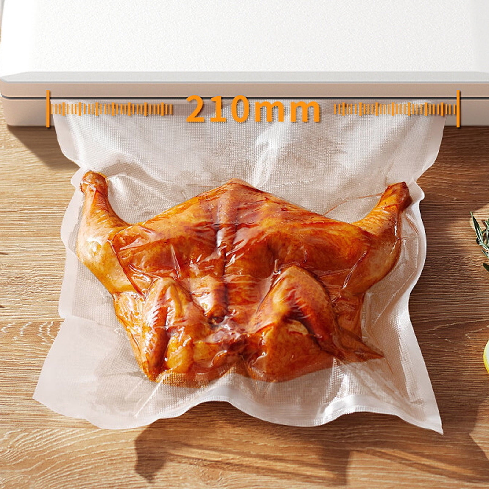 Food Vacuum Sealer Machine, 60KPA Strong Suction, Dry/Wet Modes, 20 Vacuum Seal Bags for Food, Digital Countdown Timer, Compact Lightweight, Ideal for Home Kitchen Use