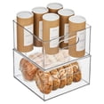 thumbnail image 1 of Organizador de almacenamiento mDesign Ligne Collection, paquete de 2 unidades, transparente, 1 of 9