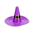 thumbnail image 2 of Halloween Party Supplies, Witch Halloween Decorations Purple Candy Dish, Halloween Candy Sculpted Piece Witch Hat Design, Plastic Halloween Serving Platter 14X9 Inch, Functional, 2 of 8