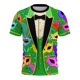 thumbnail image 1 of Xuyuer Women's Carnival Printed Round Neck Solid Color Short Sleeve Casual Loose T-Shirt, 1 of 8
