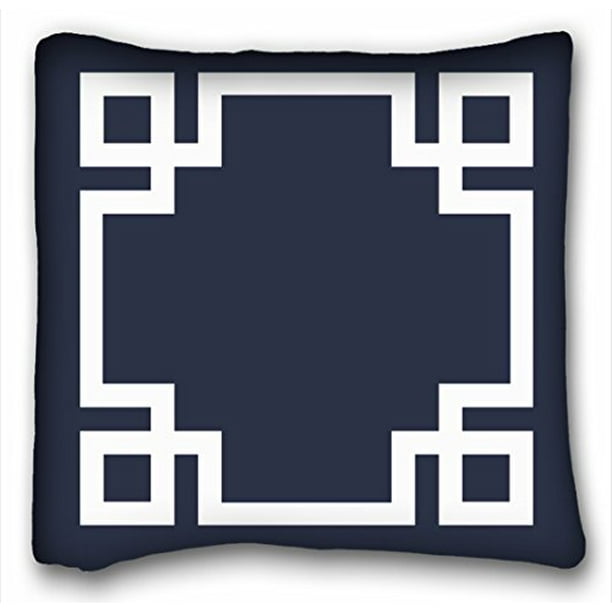 Navy print throw clearance pillows