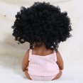 thumbnail image 3 of Vinyl Reborn Baby Doll, 8.6inch Realistic Figure with Curly Hair and Hooded Outfit, Soft Body Collectible for 3-4years, Dressable Art Toy, 3 of 4