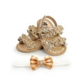 thumbnail image 3 of Gureui Baby Girls Summer Sandals, Anti-Slip Soft Sole Ruffle Flat Shoes Toddler First Walker, 3 of 5