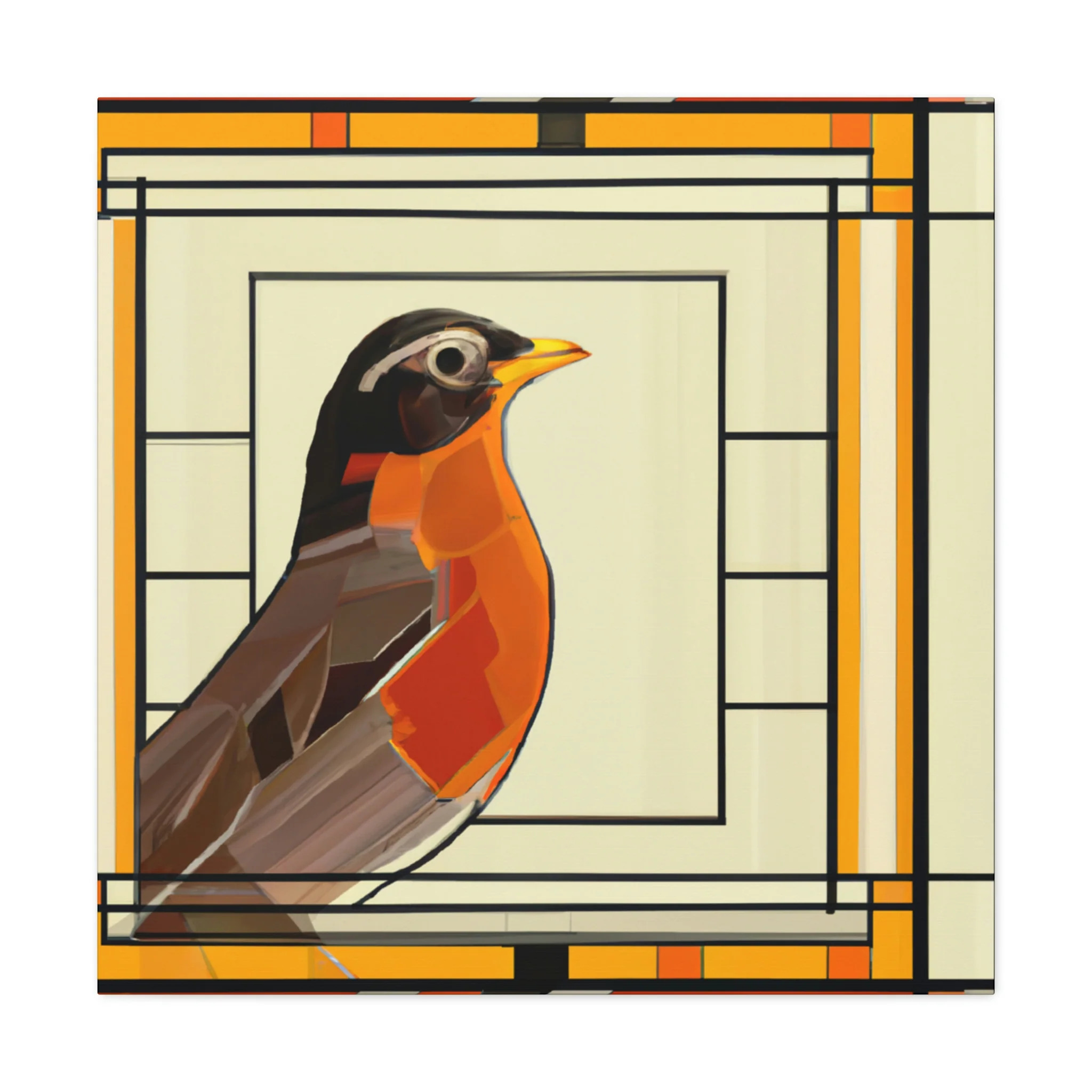 Robin Sw Singing Art Deco Robin - Canvas - Walmart.com