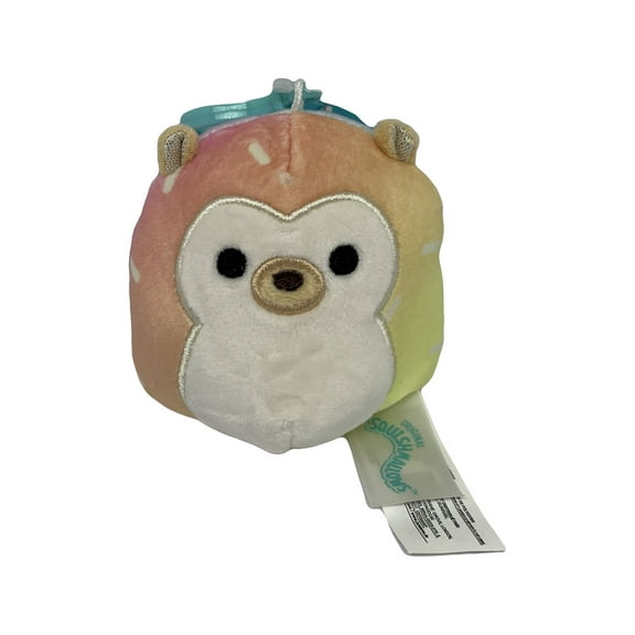 Official Kellytoy Squishmallows Bowie the Hedgehog 3.5" Clip on Stuffed Plush