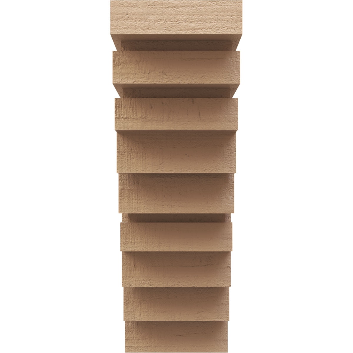 8"W x 16"D x 24"H Classic Landon Rough Cedar Woodgrain TimberThane Corbel, Primed Tan