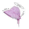 thumbnail image 6 of UDIYO Sun Visor Hat Large Brim Solid Color Pleated Folding Packable Anti-UV Back Bowknot Ribbon Breathable Women Beach Visor Hat for Daily Life, 6 of 8
