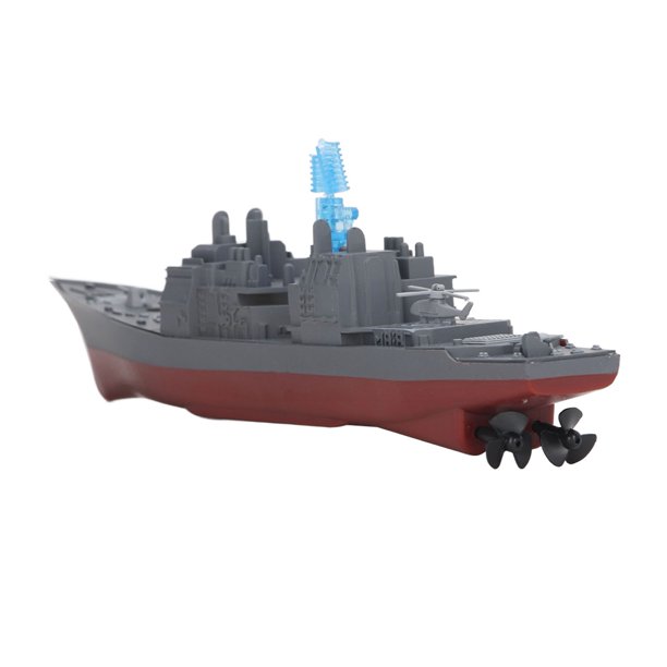 Barco de Control Remoto, Diseño de Gotas de Control de Doble Hénice de Buque de Guerra de Control Remoto Infutamento Impermeable Sellado 2.4Ghz Para Baños Infles