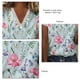 thumbnail image 3 of Camiseta con estampado de encaje y costuras con cuello en V, manga corta, Tops elegantes de moda para el verano, 3 of 4