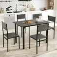 thumbnail image 6 of CZMJY Dining Table Set for 4, Retro Kitchen Table and Chairs Set for 4, Metal Frame, Space-Saving Table and Chairs Set of 4 for Small Place, Living Room, Breakfast Nook, 6 of 7