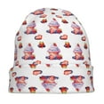 thumbnail image 7 of Xecao Strawberry Blueberry Cream Cake Print Beanie Knitted Hat for Men Women, Winter Fashion Knit Cuffed Caps Unisex, 7 of 7