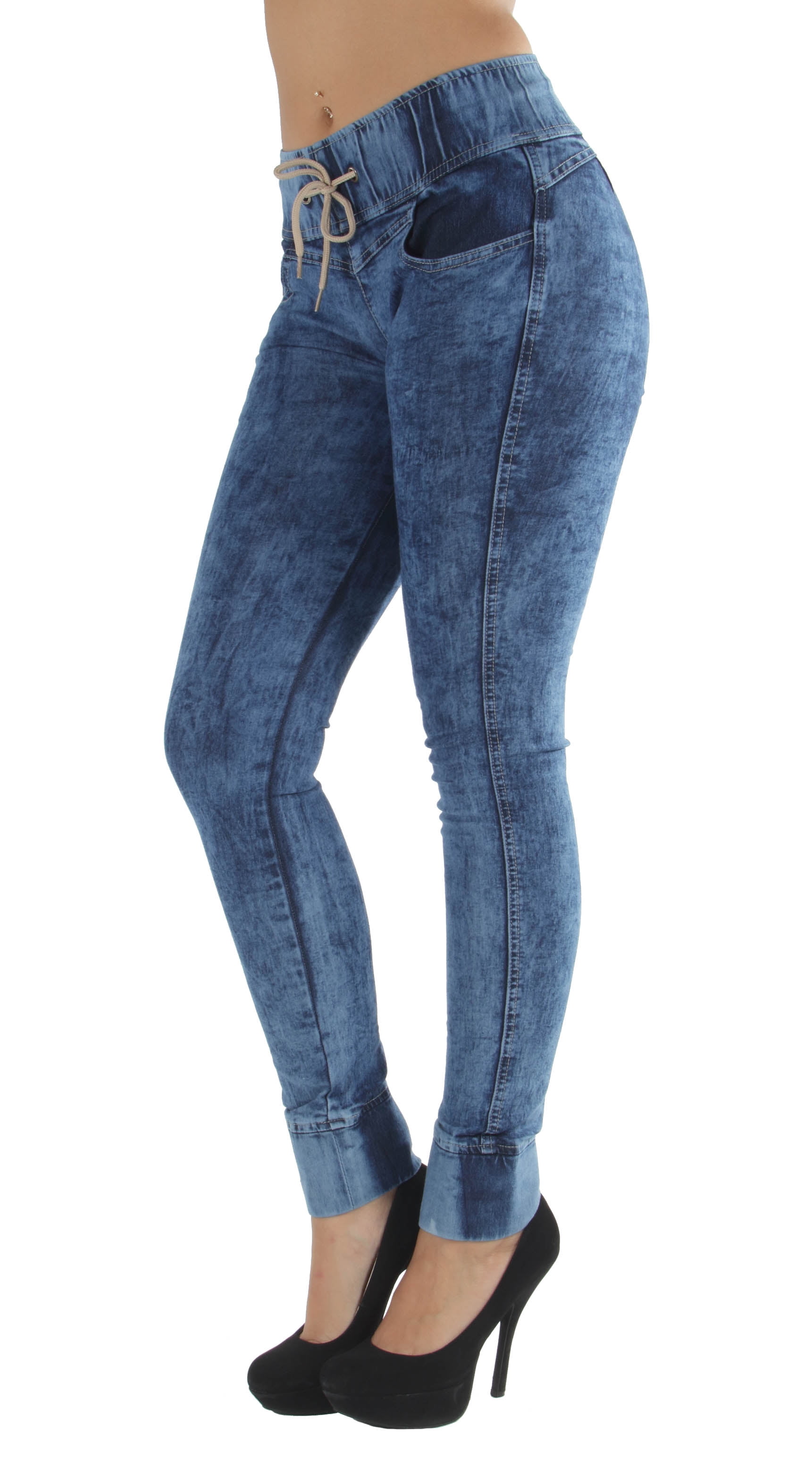 skinny jeans with elastic waist