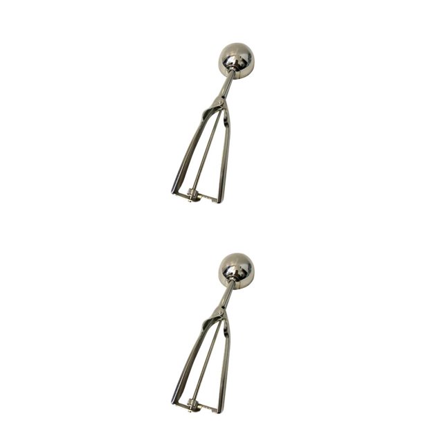 relayinert 4/5/6cm Ice Cream Spoon Stainless Spring Handle Masher Cookie Scoop 6cm 2Set