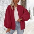 thumbnail image 2 of iHPH7 Oversized Sweatshirt for Women Fall Womens Clothes Zip Up Sweatshirt Women Light Jackets for Women Fall Sweatshirts for Women's Jackets Women's Outerwear Red XXL, 2 of 4