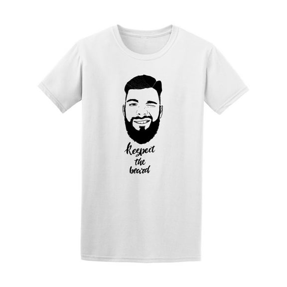 Hipster Hair Respect The Beard Tee Men's -Image by Shutterstock